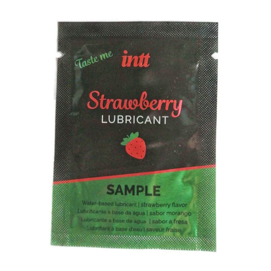 Пробник лубриканта на водной основе со вкусом клубники Intt Strawberry, 2 ml