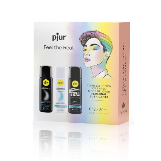 Набір лубрикантів (силіконовий, анальний і на водній основі) pjur Pride Box, 3×30 ml