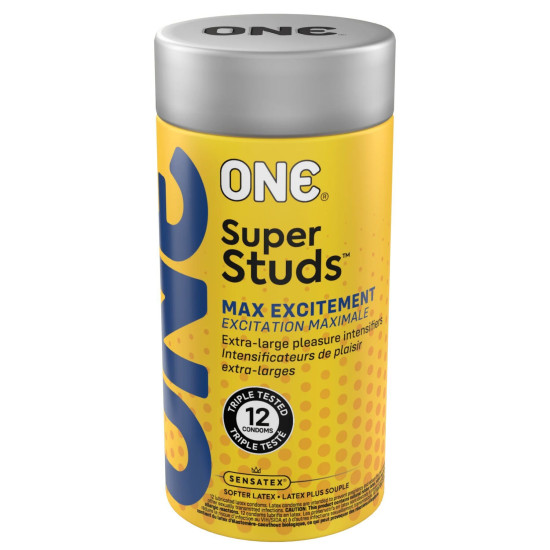 Презервативы с шипами в подарочной упаковке ONE Super Studs, 12 шт