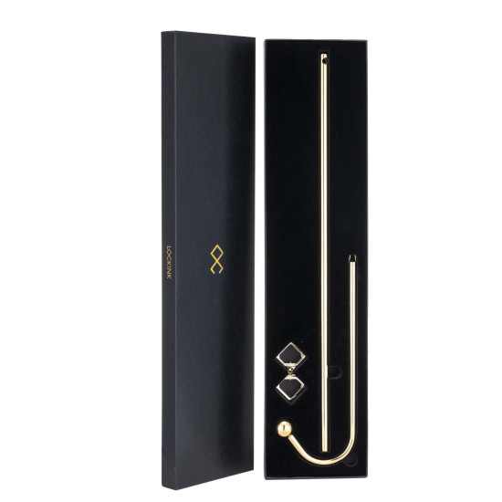 Анальний гак, золотистий Lockink Golden Adjustable Anal Hook Set