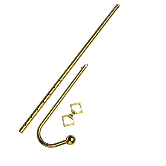 Анальний гак, золотистий Lockink Golden Adjustable Anal Hook Set