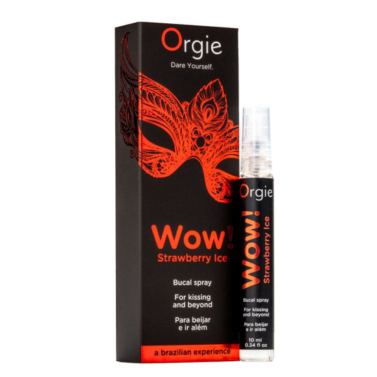 Полуничний спрей для орального сексу з охолоджуючим ефектом Orgie Wow! Strawberry Ice, 10 ml
