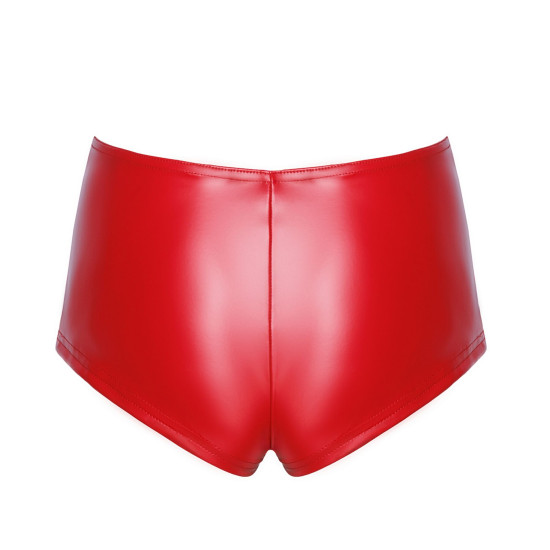 Шорты, красные Noir Handmade F356 Red Powerwetlook Shorts, L
