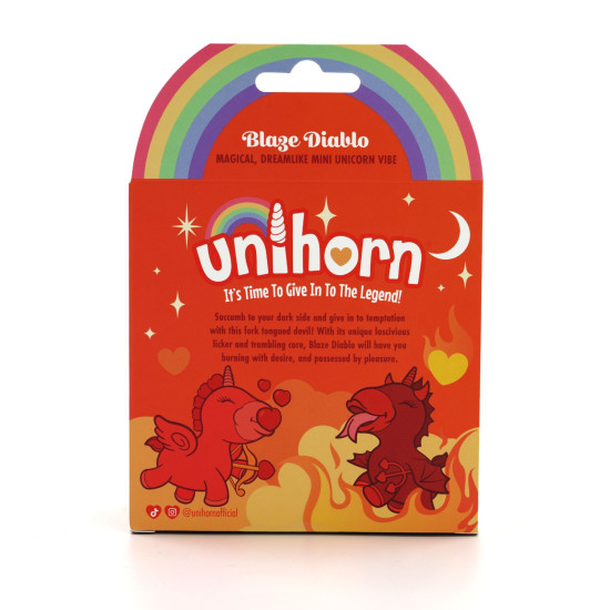 Вибратор-единорожка с ласкающим язычком Unihorn Blaze Diablo