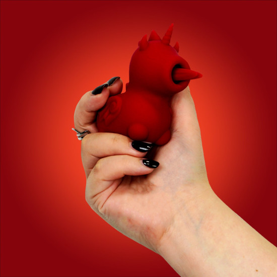 Вибратор-единорожка с ласкающим язычком Unihorn Blaze Diablo