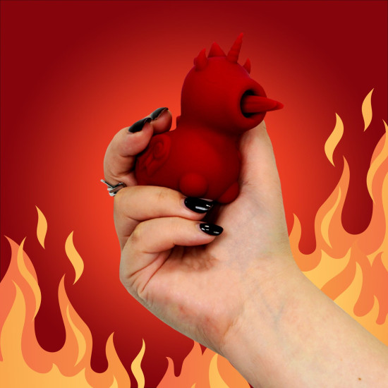 Вибратор-единорожка с ласкающим язычком Unihorn Blaze Diablo