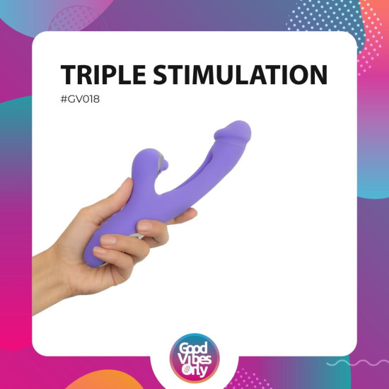 Вібратор-кролик зі стимуляцією точки G Good Vibes Only Tess Rabbit Vibrator With G-Spot Stimulator