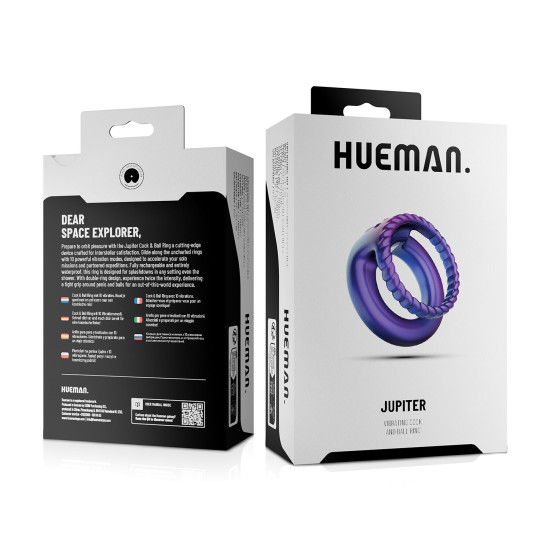 Ерекційне віброкільце Hueman Jupiter Vibrating Cock and Ball Ring