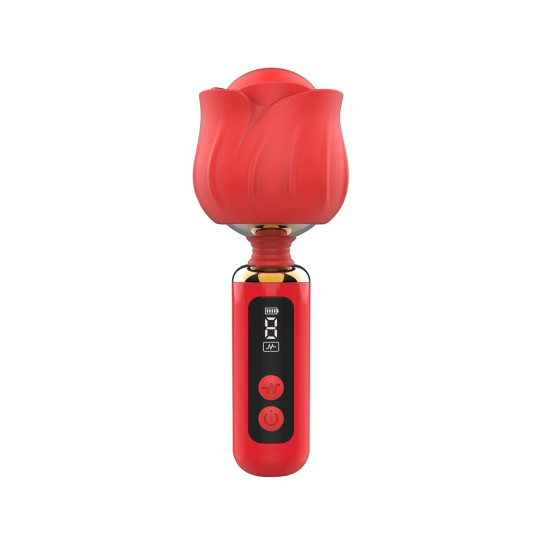 Вібромасажер з головкою у вигляді троянди, 9 режимів Loviss Rose Mini Massage Wand Vibrator