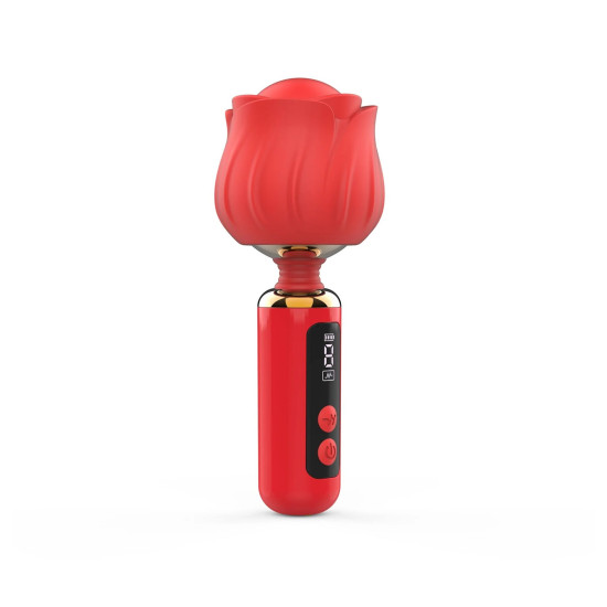 Вібромасажер з головкою у вигляді троянди, 9 режимів Loviss Rose Mini Massage Wand Vibrator