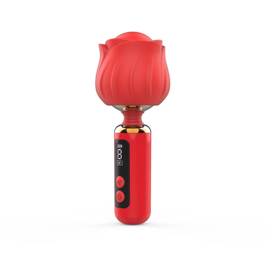 Вібромасажер з головкою у вигляді троянди, 9 режимів Loviss Rose Mini Massage Wand Vibrator