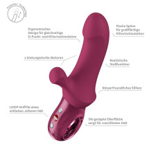 Пульсатор, червоний Fun Factory Bi Stronic Curve Wine Red