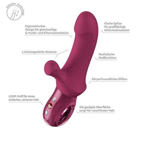 Пульсатор, красный Fun Factory Bi Stronic Curve Wine Red