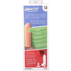 Фаллоимитатор с мошонкой, длина 30.5 см Doc Johnson The Realistic Cock ULTRASKYN - 12 Inch Hung with Balls Chocolate