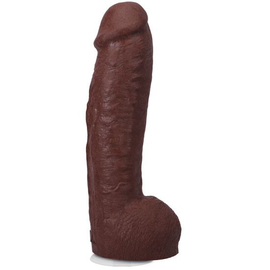 Фалоімітатор з мошонкою, довжина 30.5 см Doc Johnson The Realistic Cock ULTRASKYN - 12 Inch Hung with Balls Chocolate
