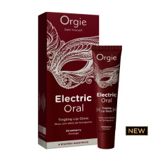 Віброблиск для губ з ефектом поколювання, полуниця Orgie Electric Oral Lips Gloss Strawberry, 10 ml