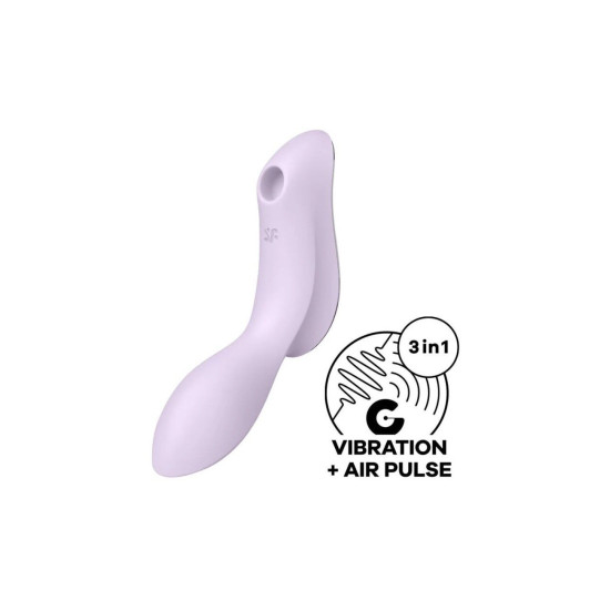 Вакуумний стимулятор з вібрацією, фіолетовий Satisfyer Curvy Trinity 2 Violet