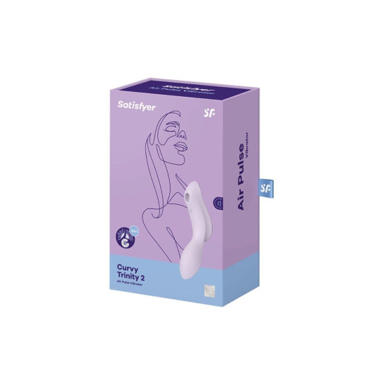 Вакуумний стимулятор з вібрацією, фіолетовий Satisfyer Curvy Trinity 2 Violet