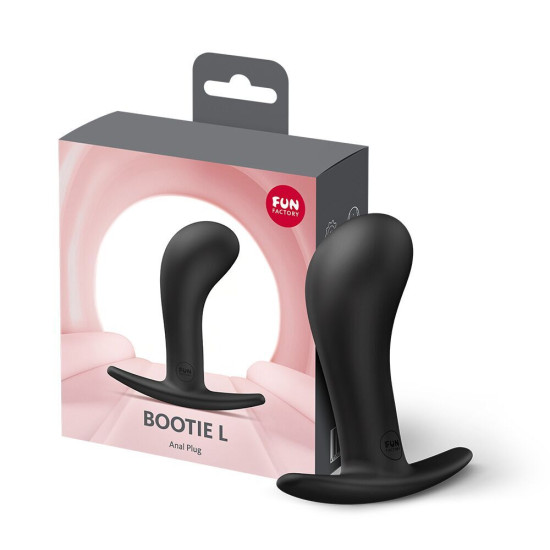 Анальная пробка, черная Fun Factory Bootie Black, L (мятая упаковка)