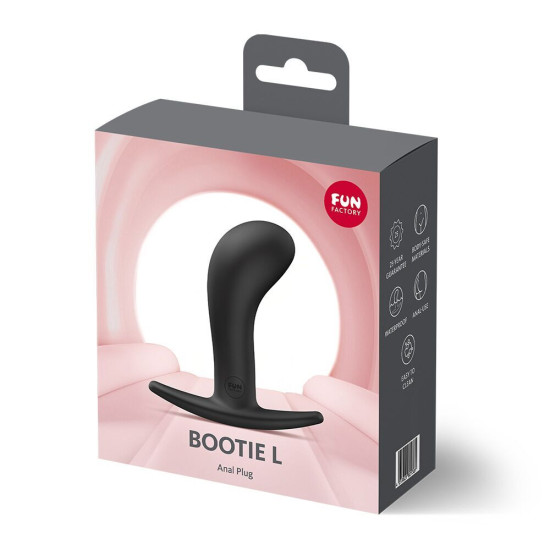 Анальная пробка, черная Fun Factory Bootie Black, L (мятая упаковка)