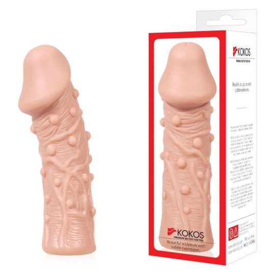 Утолщающая насадка на член со стимулирующим рельефом Kokos Extreme Sleeve ES.06, S