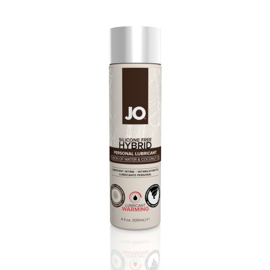 Разогревающая крем-смазка с кокосовым маслом на гибридной основе JO Silicone Free Hybrid WARMING, 120 ml