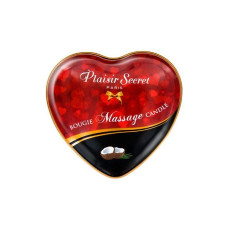 Масажна свічка у формі серця з кокосовим ароматом Plaisirs Secrets Coconut, 35 ml