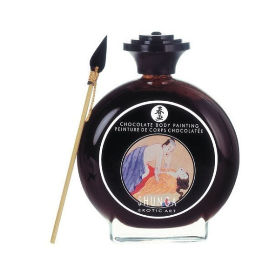 Краска для тела без глютена и парабенов, шоколадный аромат Shunga Bodypainting Aphrodisiac Chocolate, 100 ml