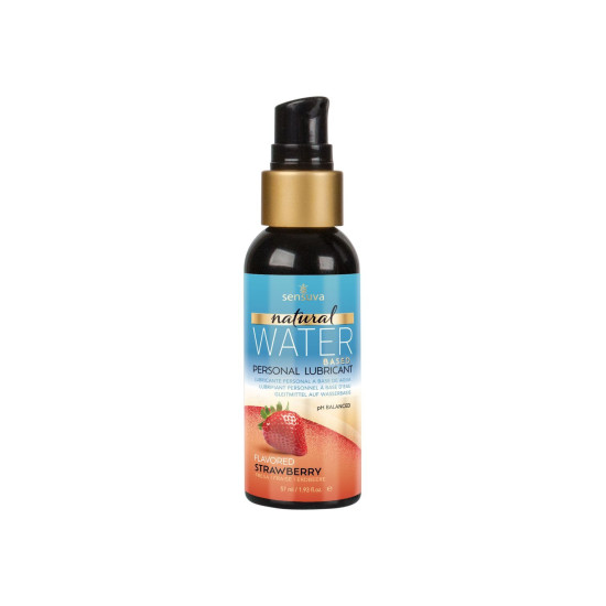 Съедобный лубрикант со вкусом клубники на водной основе Sensuva Natural Water-Based Strawberry, 57 ml