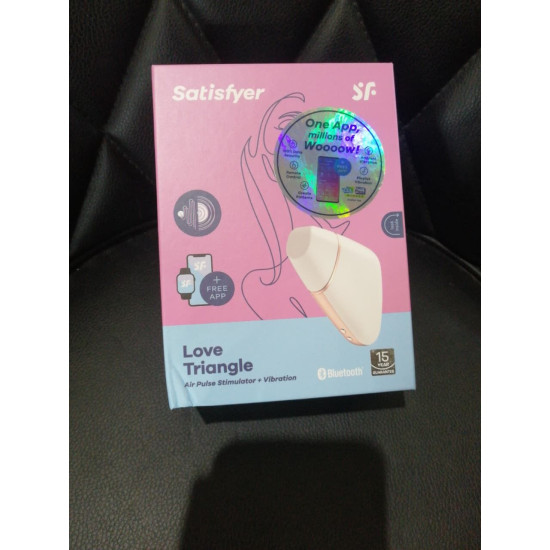 Вакуумний кліторальний стимулятор, білий Satisfyer Love Triangle White (пом'ята упаковка)