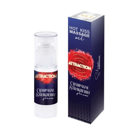 Їстівне масажне масло зі смаком полуниці MAI Attraction Champagne Strawberry Balm, 50 ml