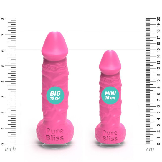 Натуральне крафтове мило-член із присоскою, рожеве Pure Bliss Big Pink