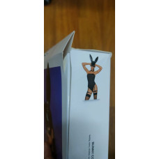 Эротический костюм кролика, черный Obsessive Bunny Costume Black, S/M (мятая упаковка!!!)