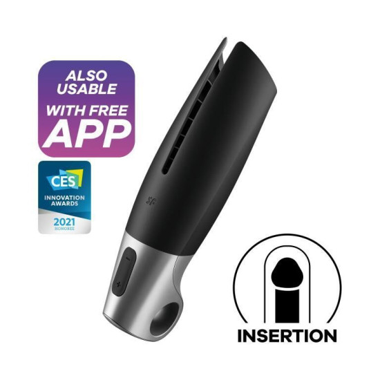 Смарт-мастурбатор на 12 режимов вибрации Satisfyer Power Masturbator