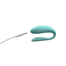 Вибратор с эргономичной формой и управлением, бирюзовый We-Vibe Sync Lite Aqua