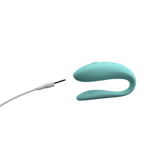 Вібратор з ергономічною формою і управлінням, бірюзовий We-Vibe Sync Lite Aqua