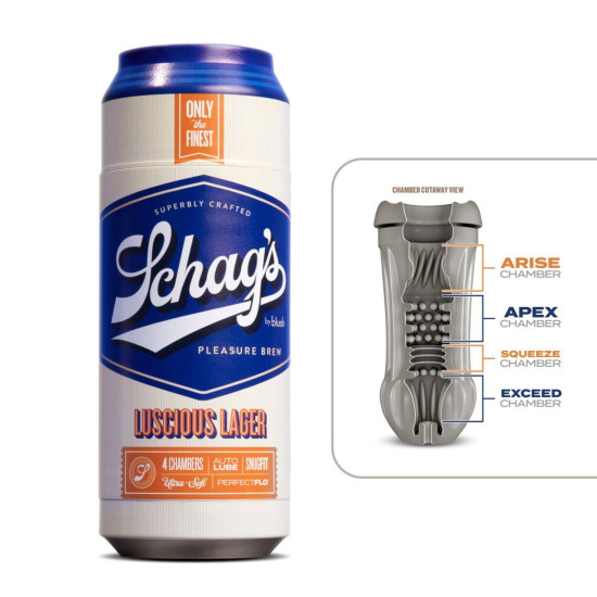 Полупрозрачный мастурбатор в виде пивного бокала Schag’s by Blush Luscious Lager Masturbator Frosted