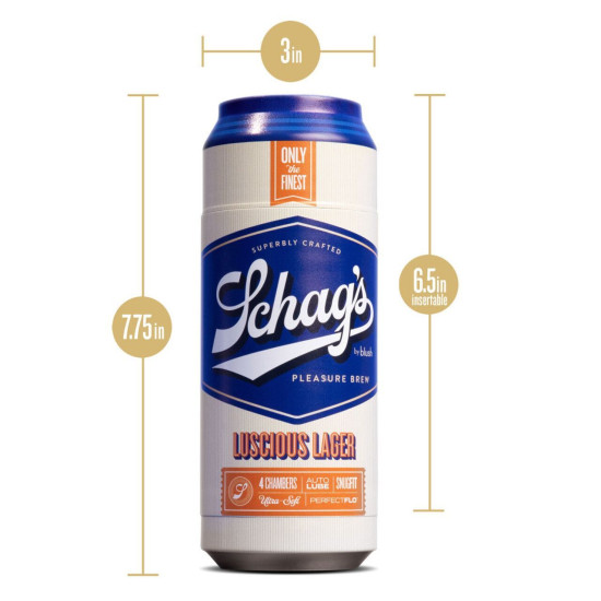 Полупрозрачный мастурбатор в виде пивного бокала Schag’s by Blush Luscious Lager Masturbator Frosted