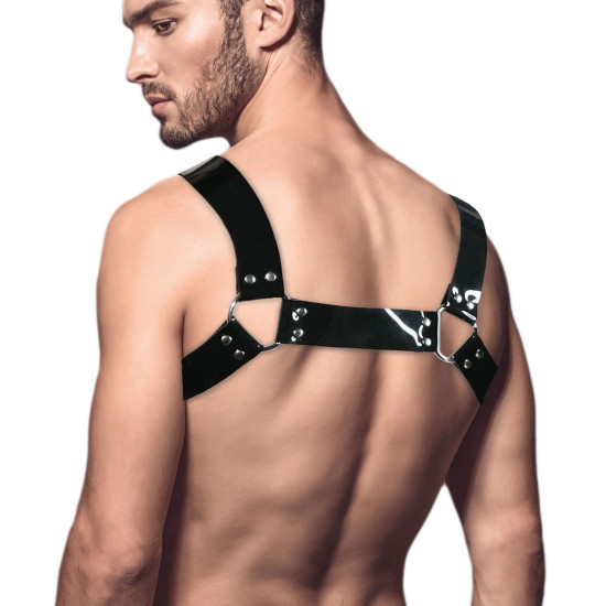 Чоловіча портупея на груди, чорна Feral Feelings Bulldog Harness Black
