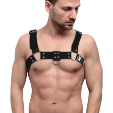 Чоловіча портупея на груди, чорна Feral Feelings Bulldog Harness Black