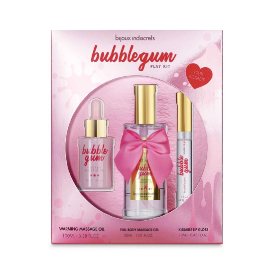 Подарочный набор косметики (массажное масло, гель, блеск) Bijoux Indiscrets Bubblegum Play Kit