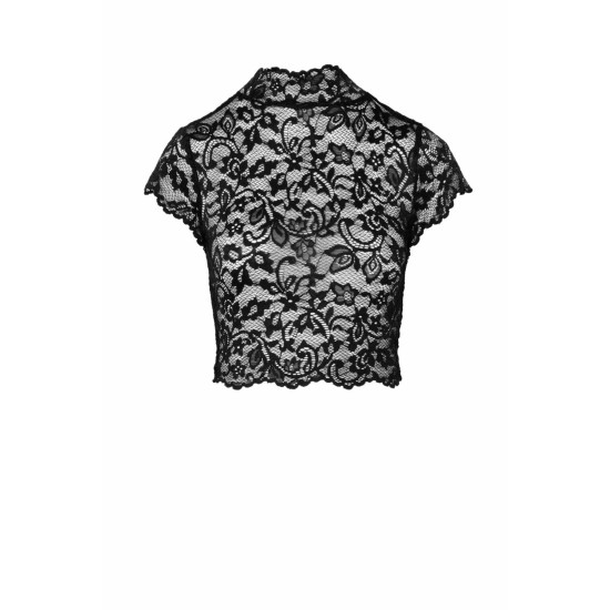 Кружевной топ с высоким воротником Noir Handmade F303 Essence Lace Top with High Collar, S