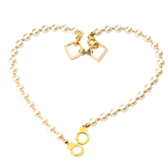 Перлинні наручники і поножі для сексу Lockink Pearl Handcuffs & Anklecuffs