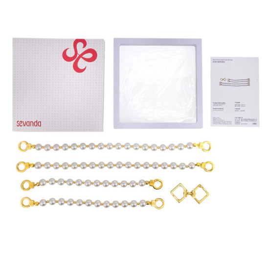 Перлинні наручники і поножі для сексу Lockink Pearl Handcuffs & Anklecuffs