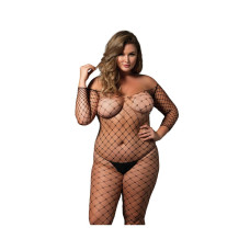 Бодистокинг с открытыми плечами, черный Leg Avenue Off the Shoulder Bodystocking Black, Queen Size