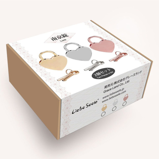 Замочек для кейса с секс-игрушками в форме сердца, золотистый Liebe Seele Heart Shape Padlock Gold