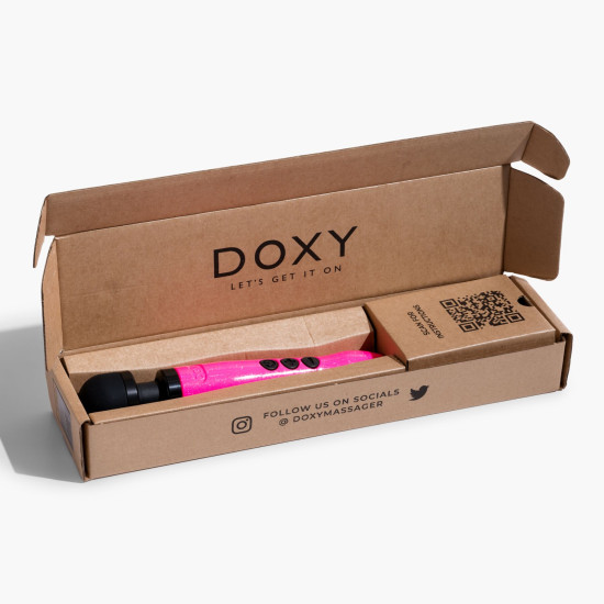 Вібромасажер, металевий корпус, дуже потужний, живлення 220 В Doxy Die Cast 3 Hot Pink