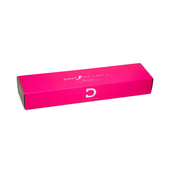 Вібромасажер, металевий корпус, дуже потужний, живлення 220 В Doxy Die Cast 3 Hot Pink