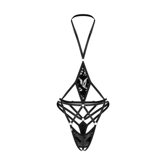 Боди с открытым доступом Obsessive Keira Lise Crotchless Teddy, L/XL