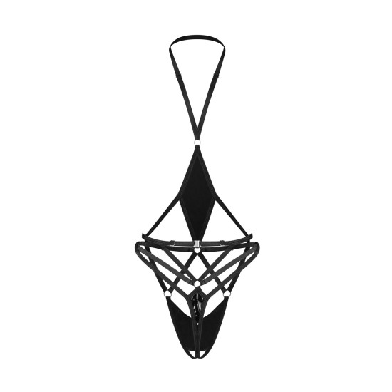 Боди с открытым доступом Obsessive Keira Lise Crotchless Teddy, L/XL